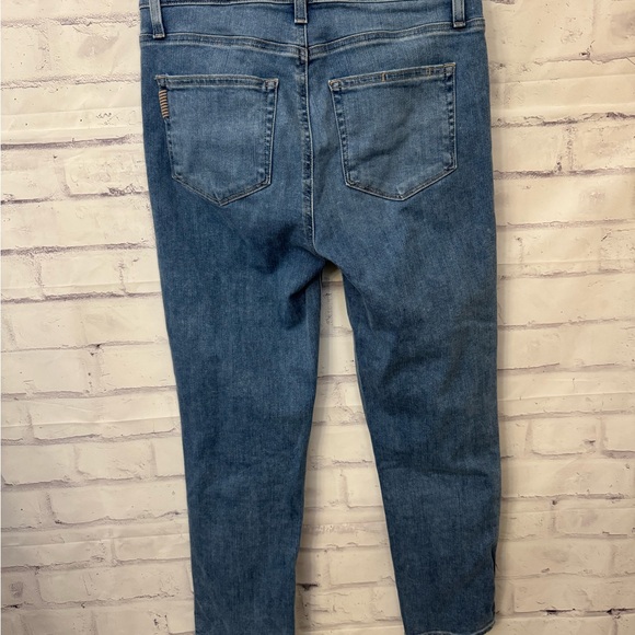 Paige Size 28 Hoxton Cropped‎ Slim Jeans Light Blue Stretch Whiskered - Picture 2 of 9